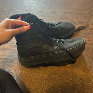 Black Vans, size 8.5 wmms